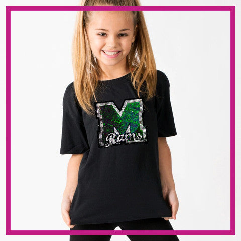 Marshfield Rams Bling Long Sleeve Lace Back Shirt with Rhinestone Logo -  Glitterstarz