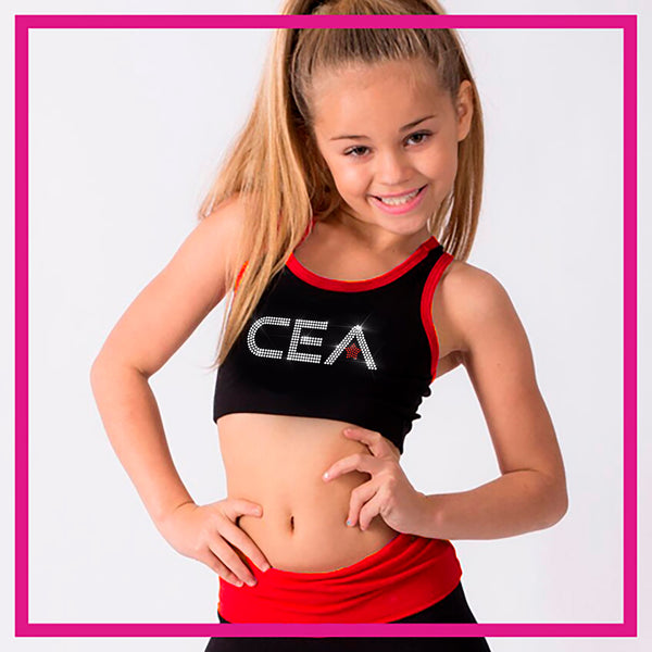 Cheer Sports Bra | Activewear | Practice Wear | Sparkle Sports Bra | Crop  Top | Cheerleader | White Sports Bra | Cheer