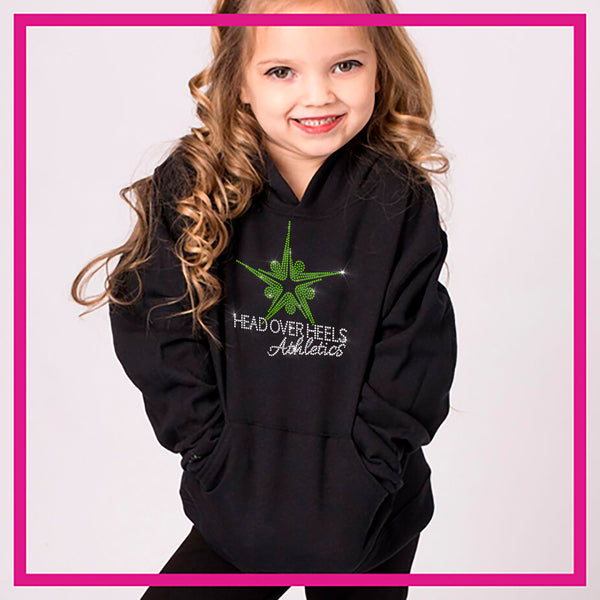 Head Over Heals Cheer Pullover Hoodie with Rhinestone Logo