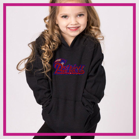 Patriots Spirit Hoodie with Rhinestone Logo - Glitterstarz