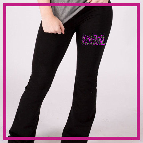 Ever After Dance Academy Bling Yoga Pants with Rhinestone Logo