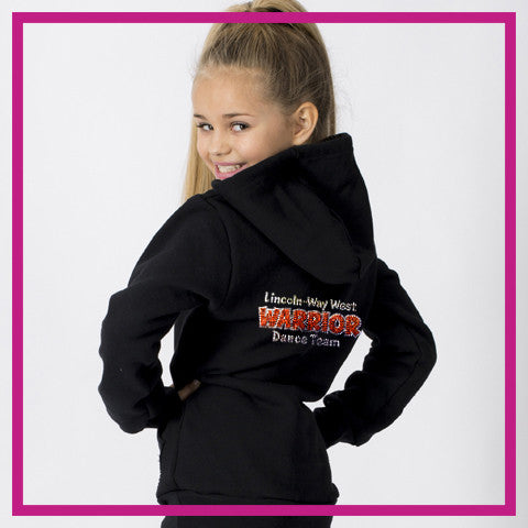 Zip up hoodie discount rhinestone