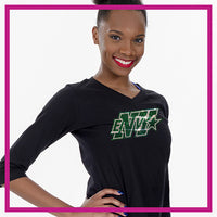Buffalo Envy 3/4 Length Sleeve Shirt with Rhinestone Logo (Black)