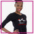 Lisa's Dance Boutique 3/4 Length Sleeve VNeck Shirt with Rhinestone Logo