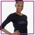 Sapphire Dance Company 3/4 Length Sleeve VNeck Shirt with Rhinestone Logo