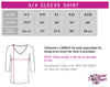 Cheer Envy 3/4 Length Sleeve VNeck Shirt with Rhinestone Logo