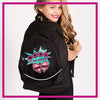Mile High Cheer Rhinestone Backpack with Glitter Vinyl Logo