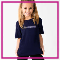 Basic-Tshirt-powerhouse-glitterstarz-custom-rhinestone-bling-shirts-and-apparel-navy