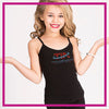 Total Inspiration Athletics Bling Cami Tank Top with Rhinestone Logo