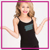 Great Lakes Energy Cheer Bling Cami Tank Top with Rhinestone Logo
