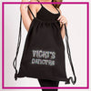 Vicki's Dancers Cinch Bag with Bling Logo