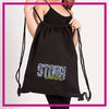 Cruces Cheer Storm Rhinestone Cinch Bag with Bling Logo