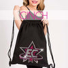 GlitterStarz Bling Basics Cinch Bag with Rhinestone Logo