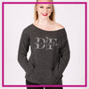 DF Athletics Bling Favorite Comfy Sweatshirt with Rhinestone Logo