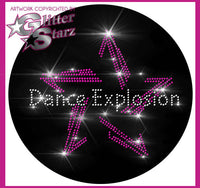 Dance Explosion and Events Sparkle Hoodie with Rhinestone Logo