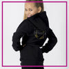 Rogue Athletics Fitted Zip Hoodie with Rhinestone Logo