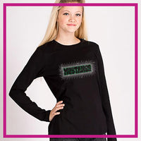 North Bay Mustangs Long Sleeve Bling Shirt with Rhinestone Logo