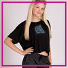 Cheer Authority Athletics Bling Crop Top with Rhinestone Logo