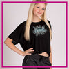 CYSC Elite Force Bling Crop Top with Rhinestone Logo