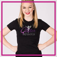 Fitted-Short-Sleeve-Tshirt-Glitter-Athletics-GlitterStarz-Custom-Rhinestone-Bling-Apparel-for-Cheer-and-Dance