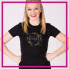 Rogue Athletics Bling Fitted Shirt with Rhinestone Logo