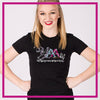 Fitted-Short-Sleeve-Tshirt-Youth-Academy-for-the-Arts-GlitterStarz-Custom-Rhinestone-Bling-Apparel-for-Cheer-and-Dance