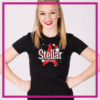 Fitted-Short-Sleeve-Tshirt-stellar-GlitterStarz-Custom-vinyl-Bling-Apparel-for-Cheer-and-Dance