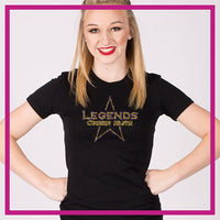 Legends Cheer Bling Fitted Shirt with Rhinestone Logo