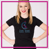 Front Street Dance Center Bling Fitted Shirt with Rhinestone Logo