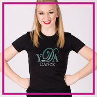 Fitted-Tshirt-YDA-Dance-GlitterStarz-Custom-Rhinestone-Bling-Apparel-for-Cheer-and-Dance
