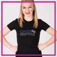 Fitted-Tshirt-cheer-empire-GlitterStarz-Custom-Rhinestone-Bling-Apparel-for-Cheer-and-Dance