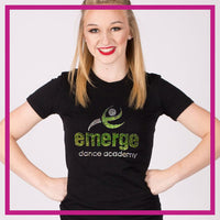 Fitted-Tshirt-emerge-dance-academy-GlitterStarz-Custom-Rhinestone-Bling-Apparel-for-Cheer-and-Dance