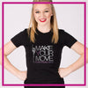 Fitted-Tshirt-make-your-move-performing-arts-GlitterStarz-Custom-Rhinestone-Bling-Apparel-for-Cheer-and-Dance