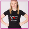 Fitted-Tshirt-my-heart-beats-in-8-counts-GlitterStarz-Custom-Rhinestone-Bling-Apparel-for-Cheer-and-Dance