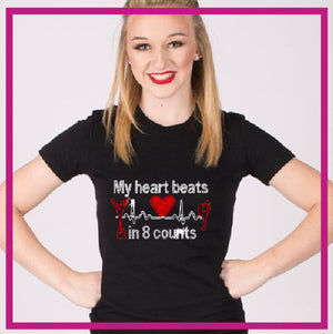 My Heart Beats in 8 Counts Bling Yoga Pants with Rhinestone Logo -  Glitterstarz