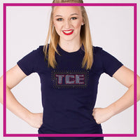 Tri County Elite Bling Fitted Shirt with Rhinestone Logo
