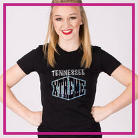 Fitted-Tshirt-tennessee-xtreme-GlitterStarz-Custom-Rhinestone-Bling-Apparel-for-Cheer-and-Dance