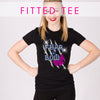 GlitterStarz Bling Basics Fitted Shirt with Custom Team Rhinestone Logo