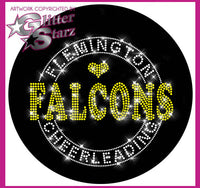 Flemington Falcons Bling Fleece Jacket with Rhinestone Logo