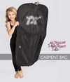 glitterstarz bling custom garment bag with team rhinestone logo for cheerleading dance