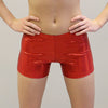 GlitterStarz custom basic hot shorts red for individual or team cheer dance