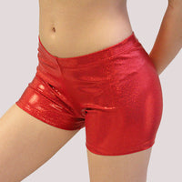 glitterstarz custom overstock red digital shorts metallic spandex practicewear