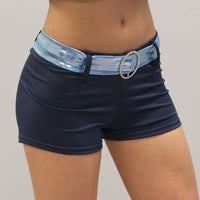 Custom OVERSTOCK- Blue Belted Shorts
