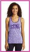 Impact Dance Studio Heather Racerback Tank with Vinyl Logo