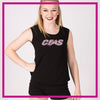 Cheer Factor Bling Lace Tank with Rhinestone Logo