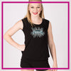 CYSC Elite Force Bling Lace Tank with Rhinestone Logo