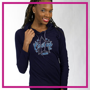 Addison Cowboys Cheer Bling Sparkle Tee with Rhinestone Logo - Navy -  Glitterstarz