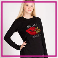 LONGSLEEVEBASIC-lady-lynx-GlitterStarz-Custom-Rhinestone-Apparel-for-Cheerleading-and-Dance