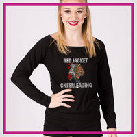 LONGSLEEVELACEFRONT-red-jacket-indians-cheerleading-GlitterStarz-Custom-bling-logo-Rhinestone-Apparel-For-Cheer-and-dance