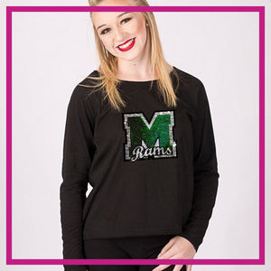 Marshfield Rams Football Tee with Rhinestone Logo - Glitterstarz